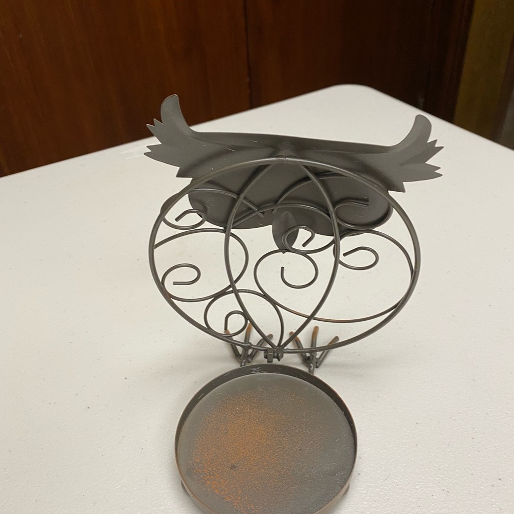 Home Interiors retired Wise Owl Metal Candleholder - Picture 9 of 9